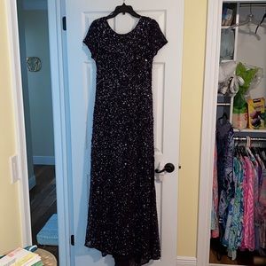 Adrianna Papell Gown Size 14, Eggplant Color